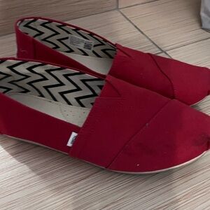 Toms Red Sneakers 8.5